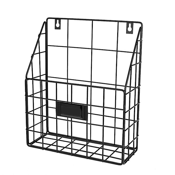 Metallinen postilaatikko - Seinään kiinnitettävä riippuva tiedosto-/asiakirjajärjestäjä - Taloudellinen ja helppo asentaa tarjotin kotitoimistoon ja muuhun (1 tarjotin)