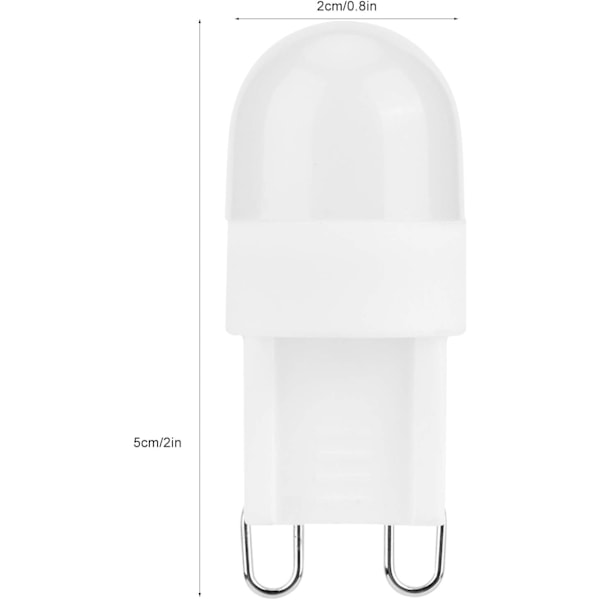 10 stk. LED Dæmpbar Pære, G9 150LM 1.5W 2LED Varmt Lys Øjenbeskyttelse LED Pærer, 30 Watt Halogen Ækvivalent til Lysekrone Væglampe