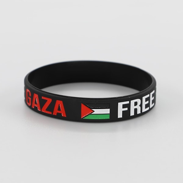 4 st Gratis Palestina armband för kvinnor män sport silikon Palestina armband Gaza Palestina flagga armband vattentätt gummi