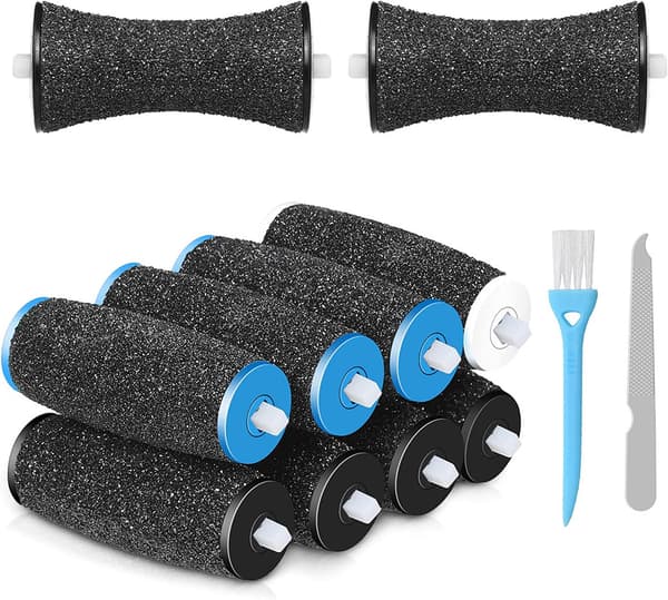 10-pack Elektrisk Fotfil Refill Roller 2 Former och 3 Typer