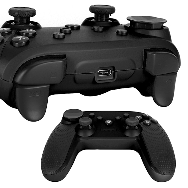 Trådlös Bluetooth 6-Axis Spelkonsol Gamepad Kontroller med Vibration för Switch Utan NFC Funktion Svart{GKS}