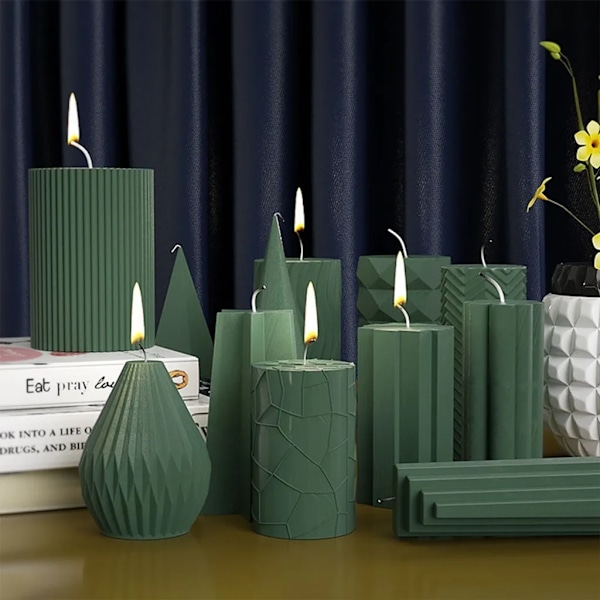 st silikonljusformar, gjutningsljusformset, DIY-ljusform silikonform gjutningssilikonform
