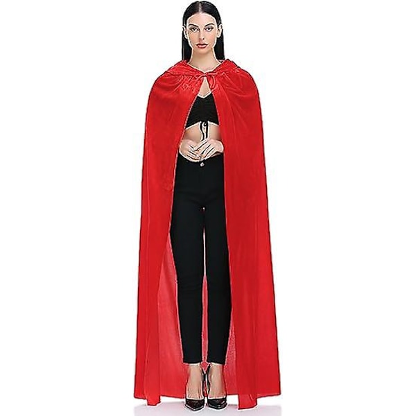 Cape Unisex Kåbe Med Hætte Halloween Kostume Hættetrøje Kåbe Voksen Vampyr Heks Kåbe Kvinder  (FMY)