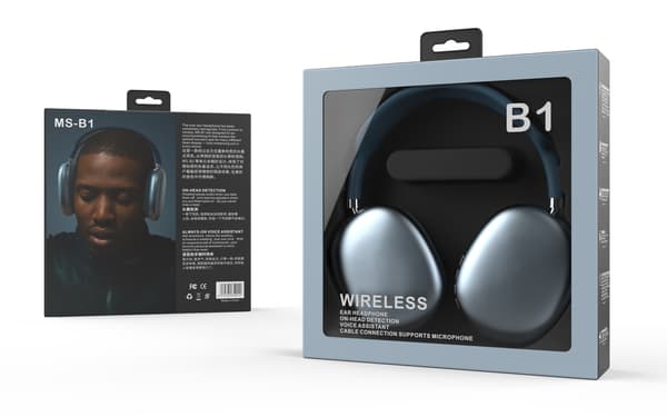 Trådløse Bluetooth-hovedtelefoner, velegnet til Apple Huawei Blue