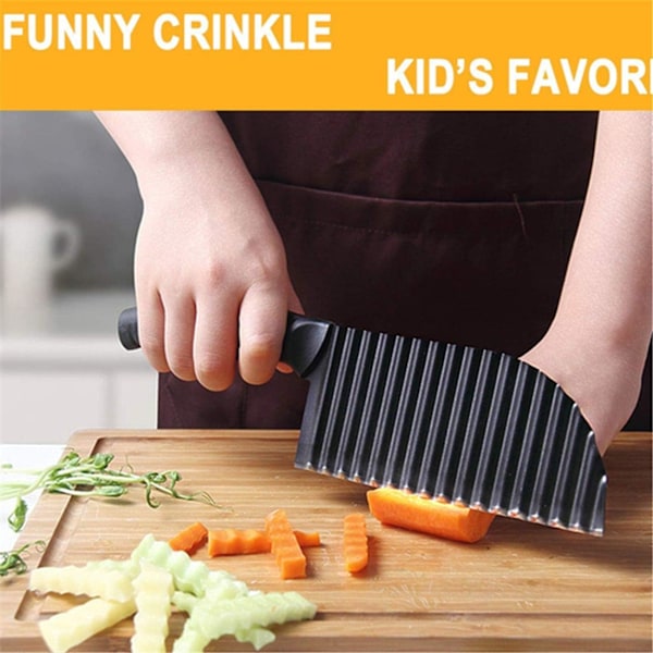 Köksassistenter vågskärare, potatisskärare mångsidig grönsaksskärare räfflad kniv crinkle cutter potatis sallad
