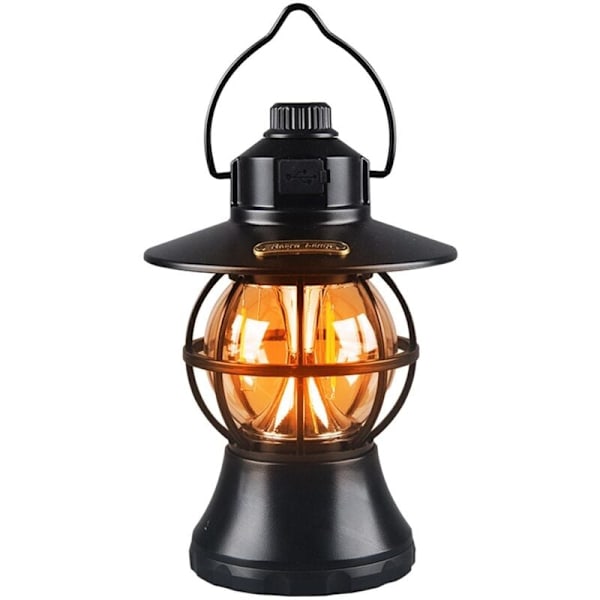 Retro LED Campinglykta Vintage ABS LED-lykta, Utomhus Tältbelysning, Campingutrustning för Hängande Verktygslådor, Motorhuvar och Ramar