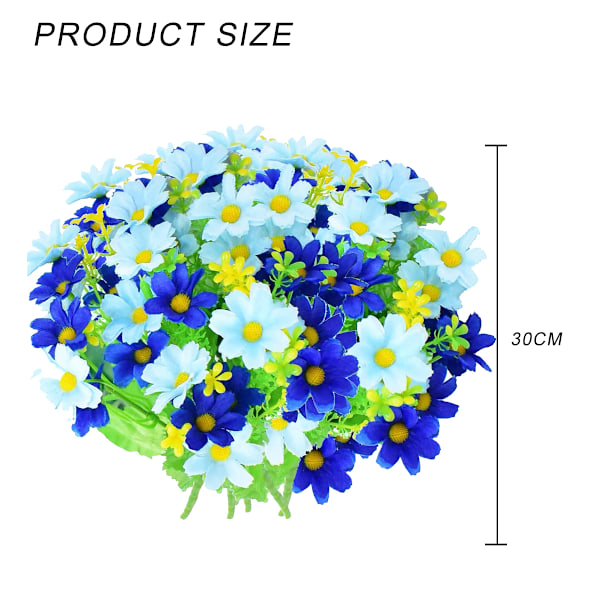 6 Buketter Konstgjorda Blommor Utomhus UV-Resistenta Falska Blommor
