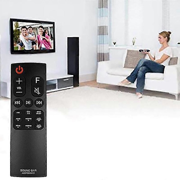 Akb75595401 Fjernkontroll for LG Soundbar Whispering Wall Spk5b-w Spk5bw Erstatningsfjernkontroll