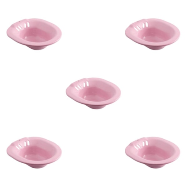 1/5 Hoftbadkar til toiletsæde Bidé Håndvask Personlig til vask Pink Pink 5PCS