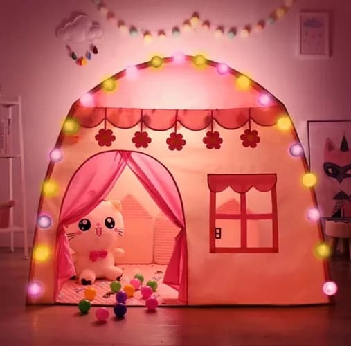Lekstuga för barn / Barnstuga med LED - 130cm 1057