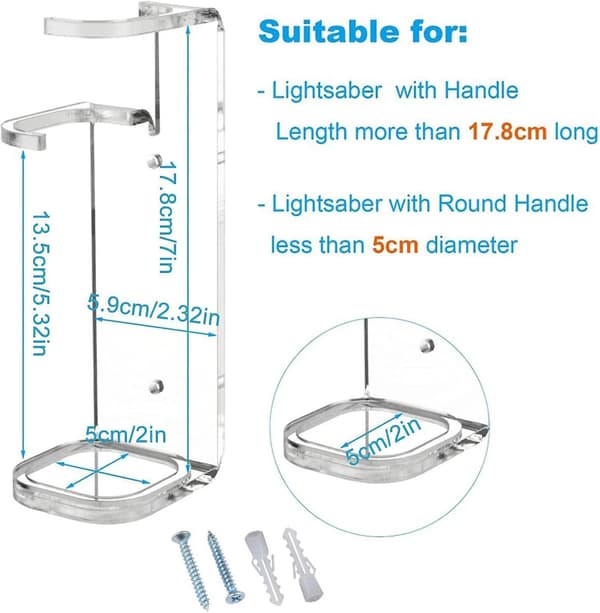 Lyssværd Stand Vægdisplay - Lyssværd Stand Akryl Lyssværd Display Holder | Lyssværd Display sværd, lyssværd, sværd, vægmontering