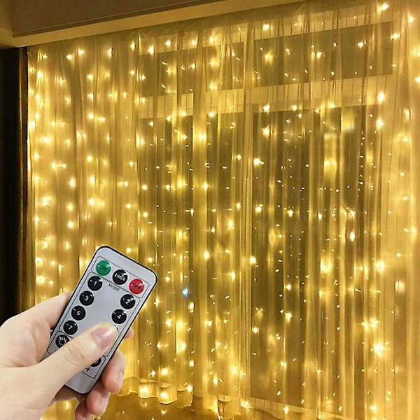 Jul USB Led Gardin Garland Festoon Led Light Xmas String Lights Dekorationer 2024 Holiday Bröllop Dekorativ Ljusgardin (FMY) Warm White