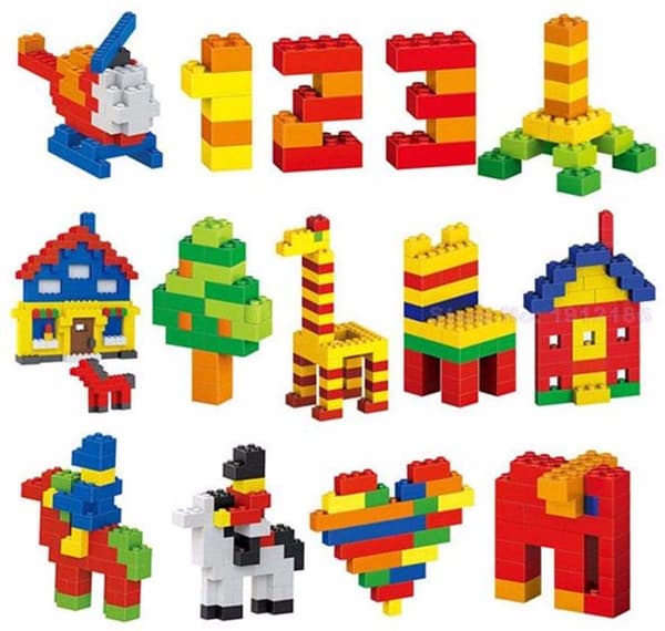Rakennuspalikat Iso Paketti. 800 osaa Multicolor multifärg