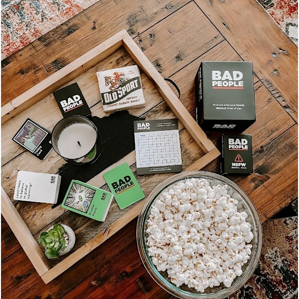 Kortspel BAD PEOPLE Partyspel + After Dark Expansion Set - Hysteriskt roligt kortspel för vuxna - Ta reda på vad dina vänner verkligen tycker om dig【mo】