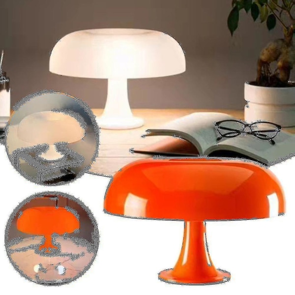 Italiensk designer LED-svampbordslampa til hotelsoverværelse, sengebord, stuedekoration, belysning (orange) [DB]