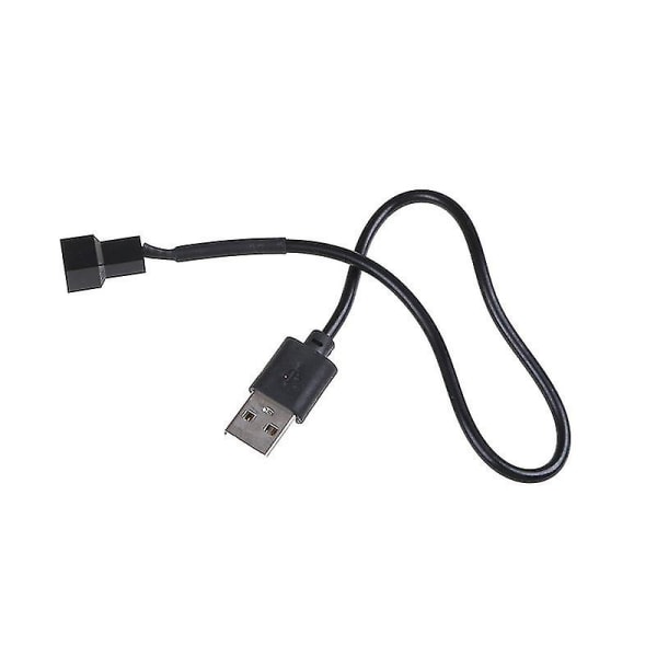 USB 2.0 A hann til 3-pinners/4-pinners tilkoblingsadapterkabel for 5v PC-vifte