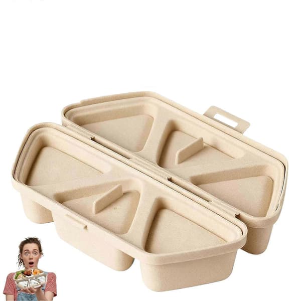 Onigiri Form 6-Huls Trekant Non-stick Sushi Risbold Maker Sammenklappelig til Tang Khaki