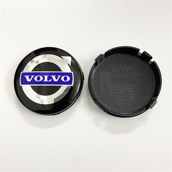 ABS plastdeksel 64 mm for Volvo navkapsler VOLVO Volvo navkapsler 64 mm - Volvo grå (pakke med fire)