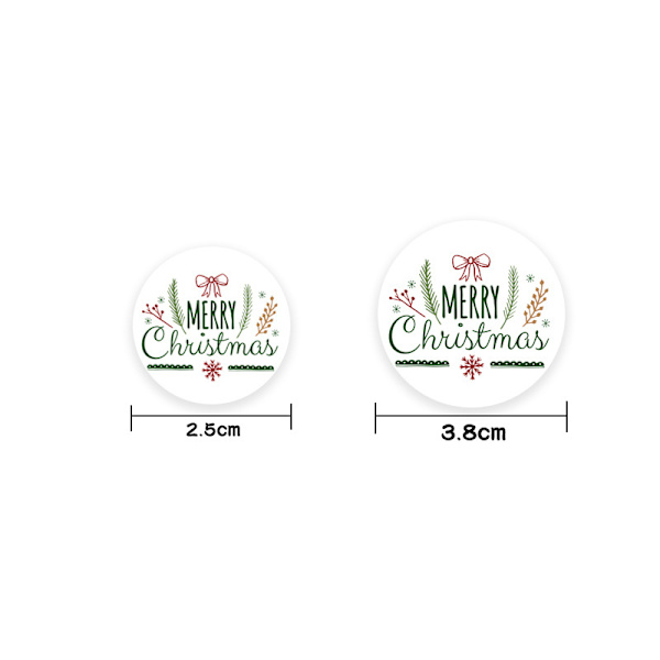God Jul -tarrat, teema tiivistys tarrat, monivärinen, 500 kpl 2.5cm
