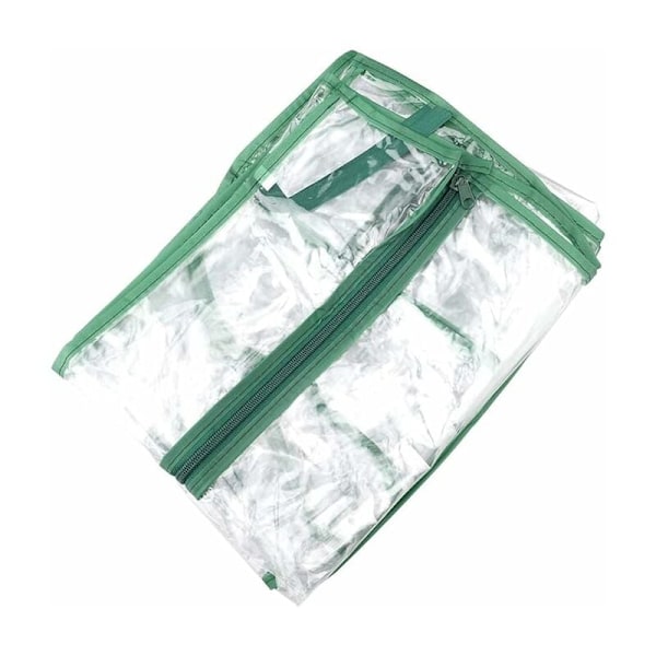PVC Växthusöverdrag - Ersättningsöverdrag för mini-växthus för inomhus- eller utomhusbruk (järnfäste ingår ej) 69x49x155cm