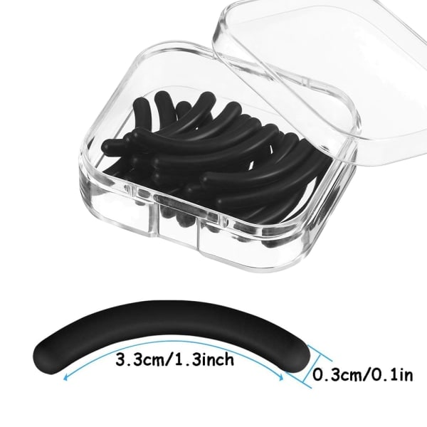 24 stk. Curler Refills Øjenvippebukker Refill Pads Sort