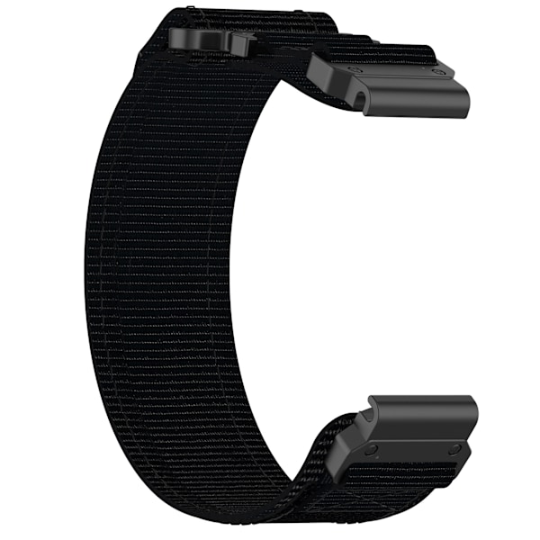 20mm urrem til Garmin Fenix 7S/instinct 2S/6S/5S/Descent MK3 størrelse S nylon sort Svart Sort