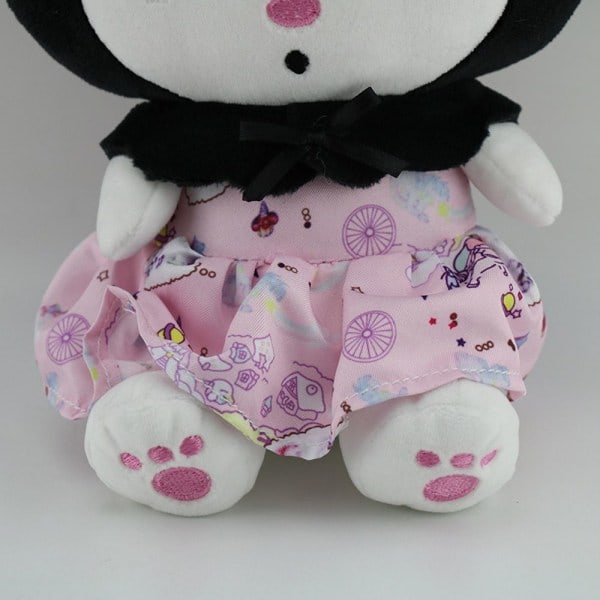 Söpö My Melody -piirretty Kuromi -pehmolelu vaaleanpunaisella hameella Pink Skirt