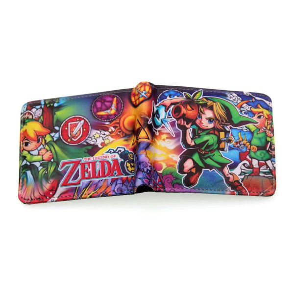 Zelda Legend Anime Lommebok Bifold Kort Lommebok Lommebok med Myntlomme