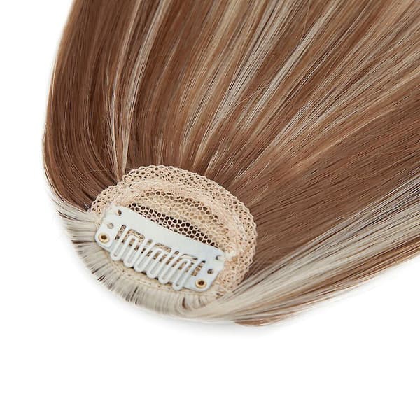 Clip In Hår Bangs Extensions Fransk Hår Bangs Stilig Hår Bangs Hårstykker lysebrun & bleket blond lysebrun & bleketblond lightbrown & bleachblonde 28cm