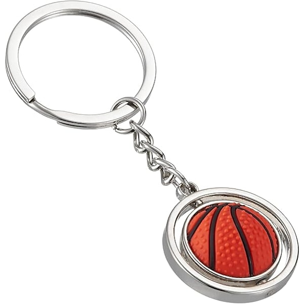 stk nøgleringe 3D roterende basketball nøglering nøglering Metal Sports Nøglering Roterende Basketball Nøglering Nøgle