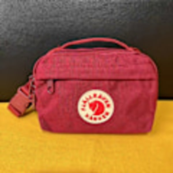 Kvinner Menn Liten Canvas Midjeveske Fanny Pack Belteveske Red