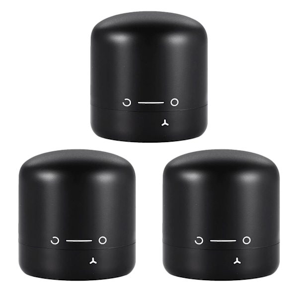 3x Vinkorkar black