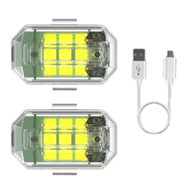 Høj lysstyrke trådløs LED blitzlys 7 farver Coolt modifikationslys til natkørsel vibrationssensor vibration sensor vibration sensor double lamp