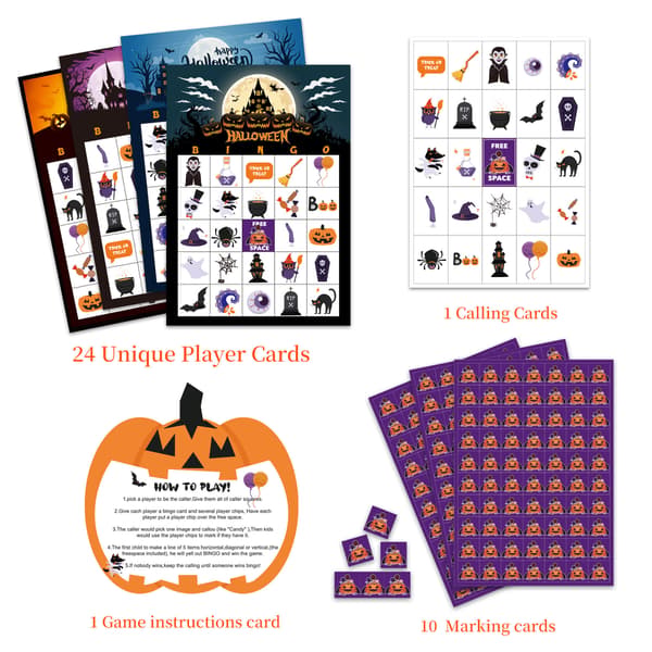 2025 Jule- og Halloween-bingospilkort, 33-dele sæt, et must-have til feriefester Halloween Bingo