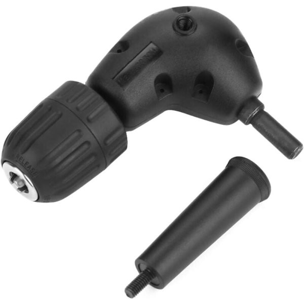Vinkelborrmaskin – 3/8 tum 90° borr adapter för 3/8 tums runt skaft nyckellös borrchuck
