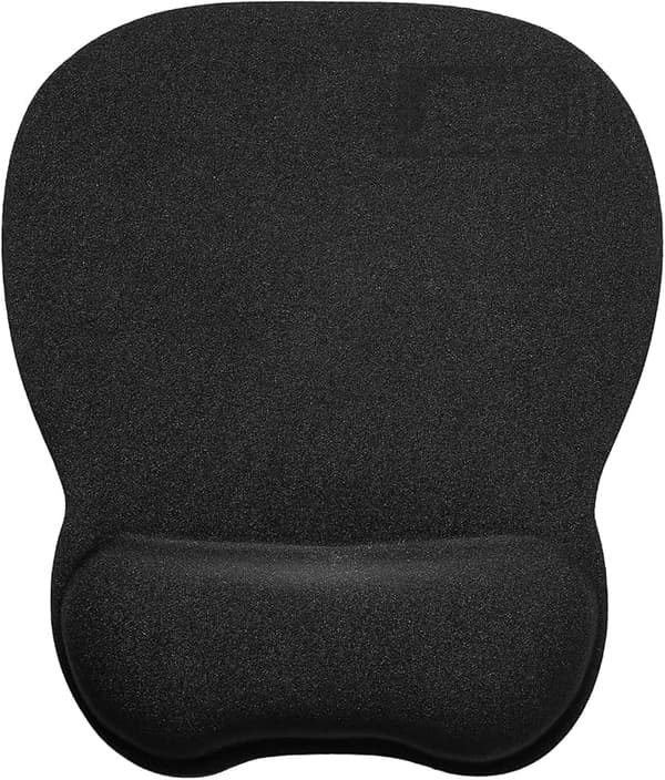 Musematte med ergonomisk håndleddsstøtte, 4 mm musematte med minneskumfyll
