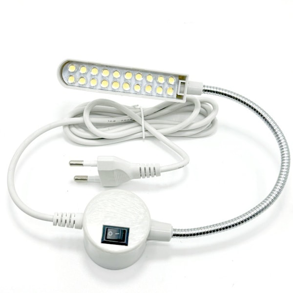 Ompelukoneen LED-valo magneettisella kiinnitysalustalla ja joutsenkaulalla 10/20 L 20 lights EU plug