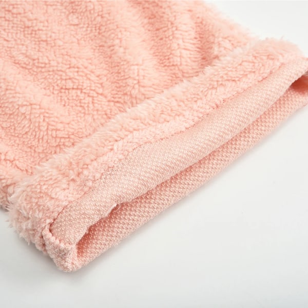 Varma fleecebukser Dame Casual Hjemmebukser Korallrosa pink extra large