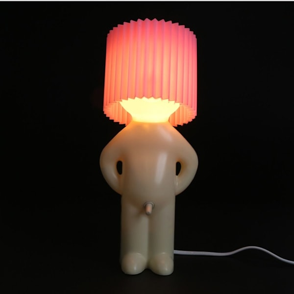 Kreativ liten nattlampe LED Naughty Boy Lampa VIT EU-STIKK Kontakt Hvit White EU Plug-EU Plug