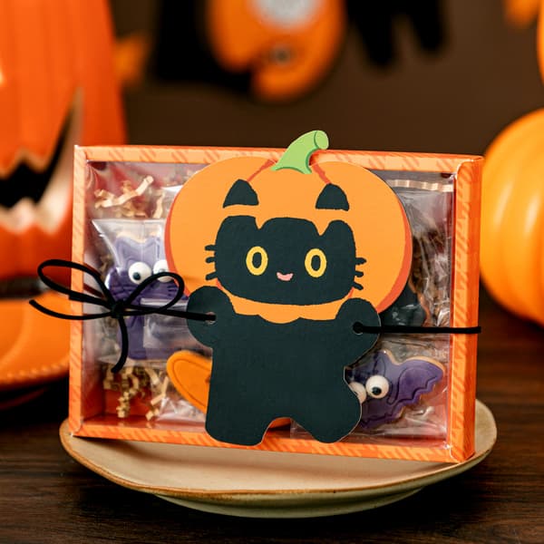 Halloween gavemærker og DIY dekorationskort med snor, græskar spøgelse sorte katte designs Pumpkin 10pcs