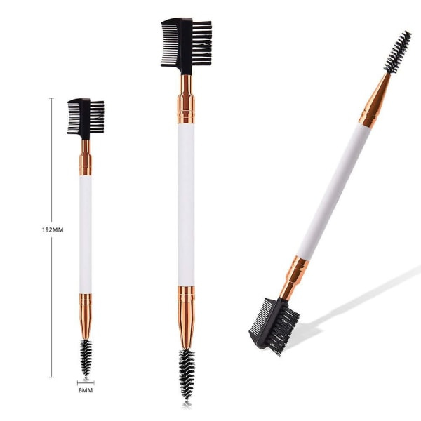 3 stk to-i-en børster Mascara børster Makeup Øjenbrynsbørste Øjenvippekam Øjenbryn Øjenvipper Dual-c sort