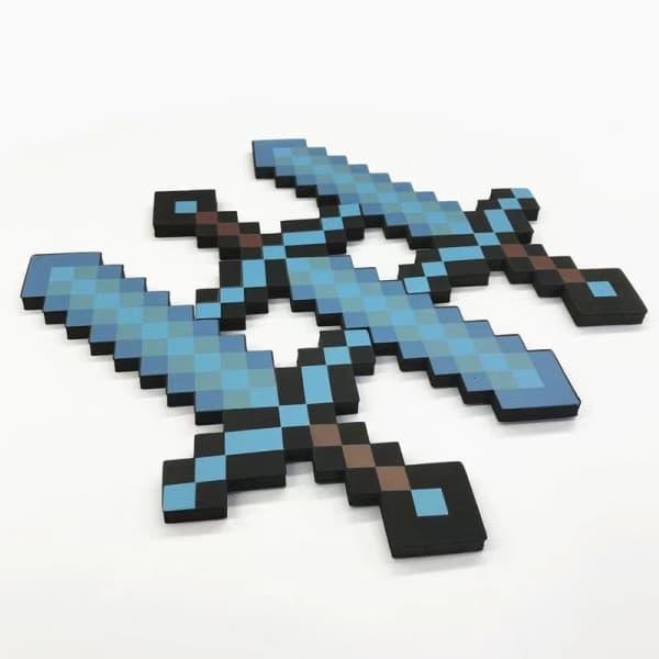 Minecraft perifera leksaker, spel, murade svärd, skumvapen, 30 cm