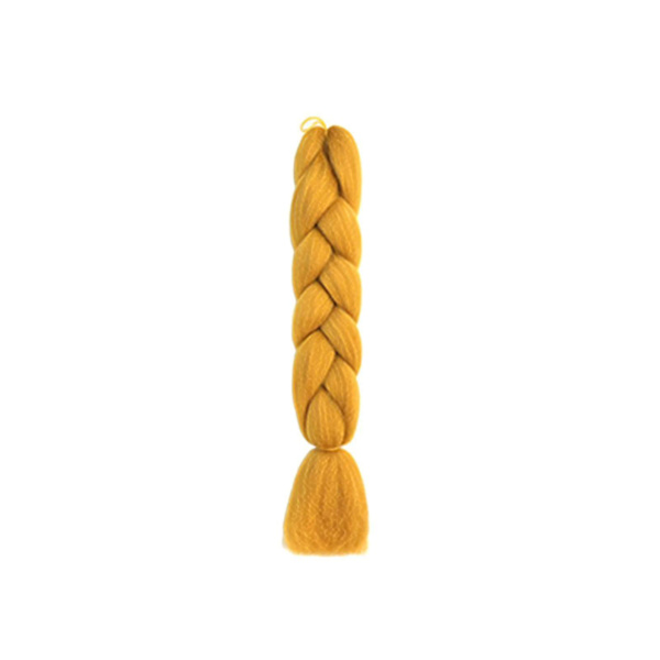60 cm punotut hiustenpidennykset synteettikuidusta virkatut punokset dreadlocks moniväriset Dark Yellow
