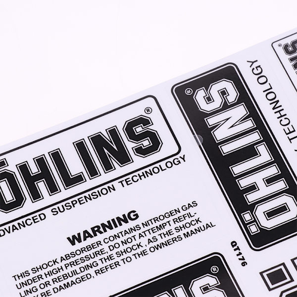Läpinäkyvät OHLINS-tarrat koristeelliset tarrat black