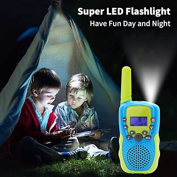2-pack Walkie Talkies för barn 3 4 5 6 7 år, pojkar och flickor