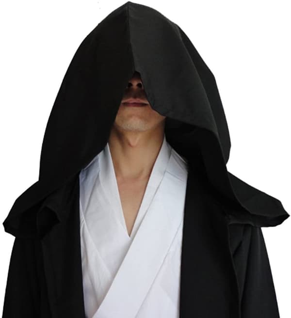 Voksen Halloween Kostume Hættetrøjer Kappe Cosplay Kapper Hættefrakke Med sort black M