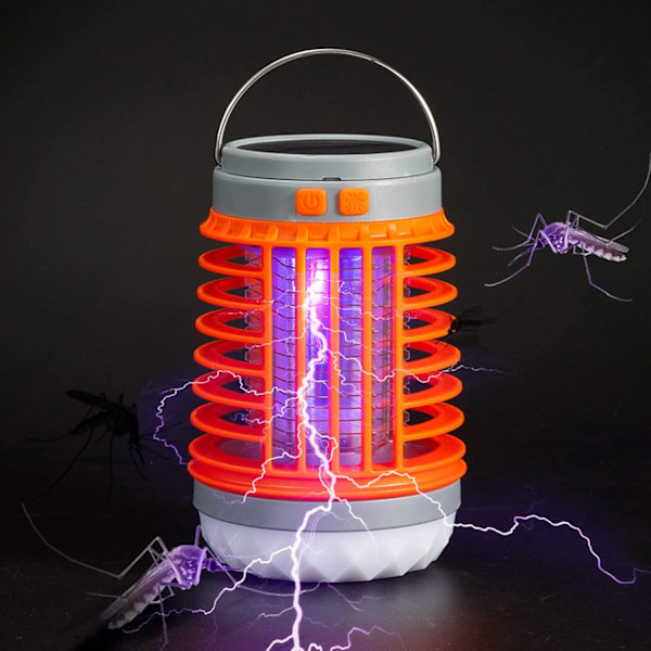 2024 Ny Udendørs Solcelle Myggebekæmper Lampe (1 stk. Orange)