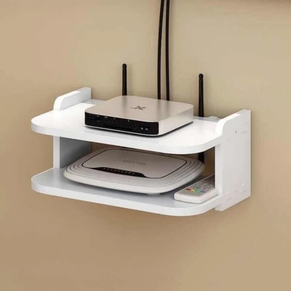 WIFI Router TV Box Hylla Väggfäste 2-Vånings Boxfäste