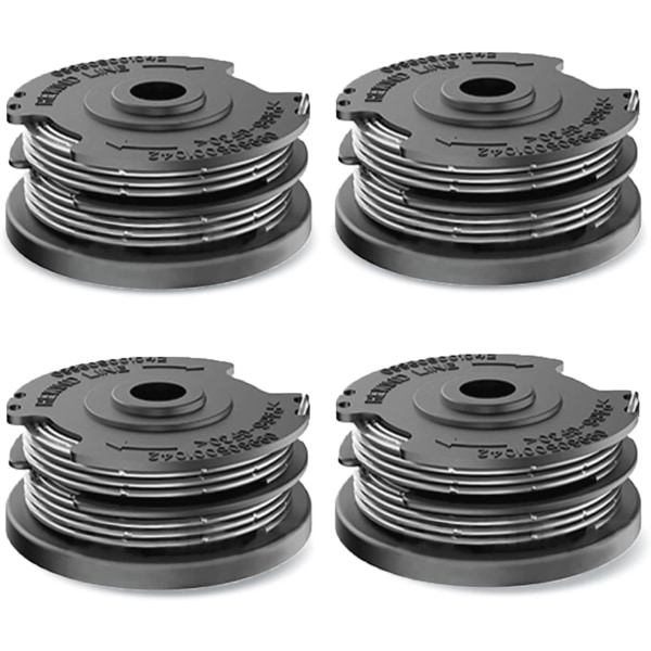 4 stk linjespoler til Bosch gresstrimmerruller, nylon erstatningsspole for Bosch F016800351 ART 24,27,30 og ART 30-36 LI (6,1mx Ø1,65mm)