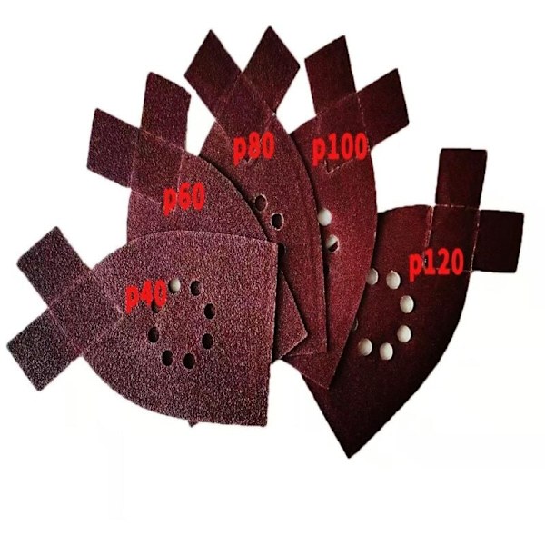 50-pak sandpapir til Black & Decker KA220G KA230 musesliber sandpapir korn 40, 60, 80, 100, 120